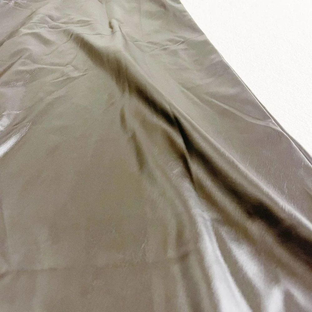7 For All Mankind Black Faux Leather Full Skirt SZ S  NWT